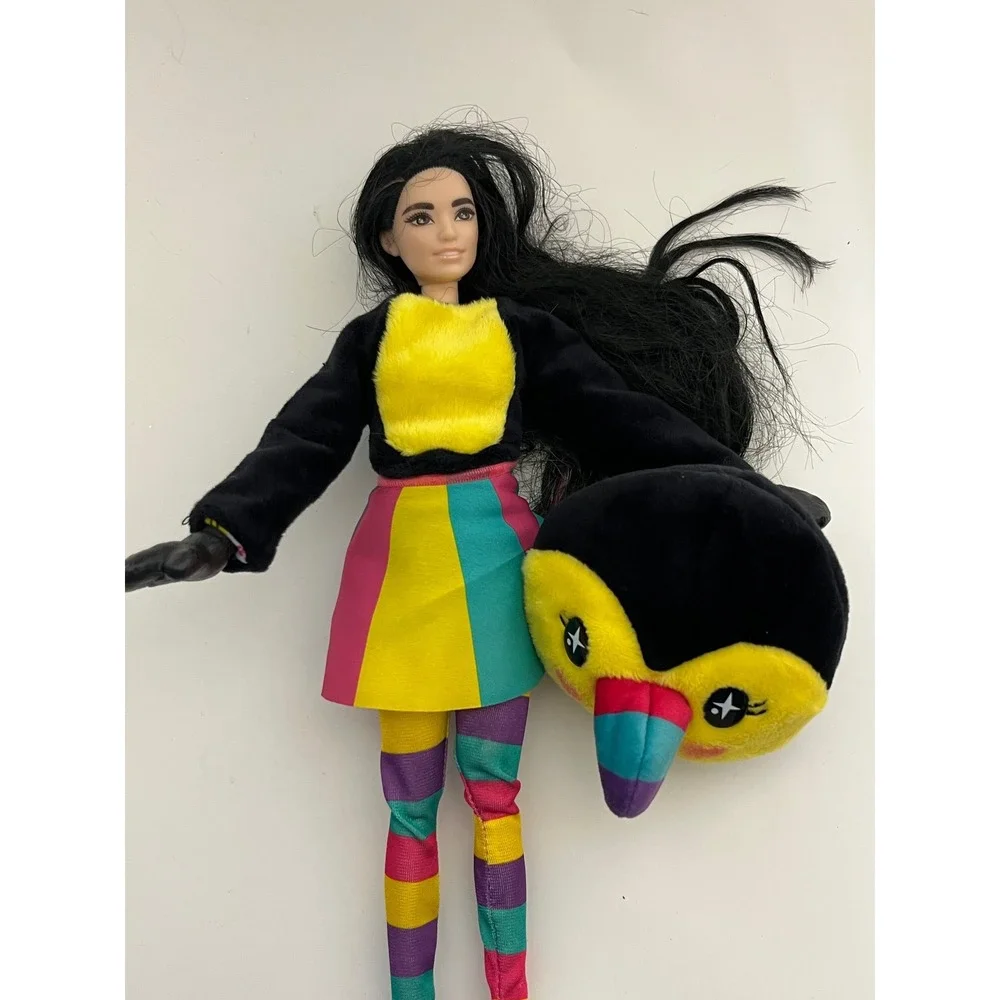 Barbie Cutie Reveal Toucan Doll Black Hair Multi Color Outfit HJL60